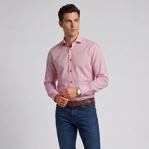 پیراهن مردانه آستین بلند نخی چهارخانه پیر کاردین مدل SHR90405290