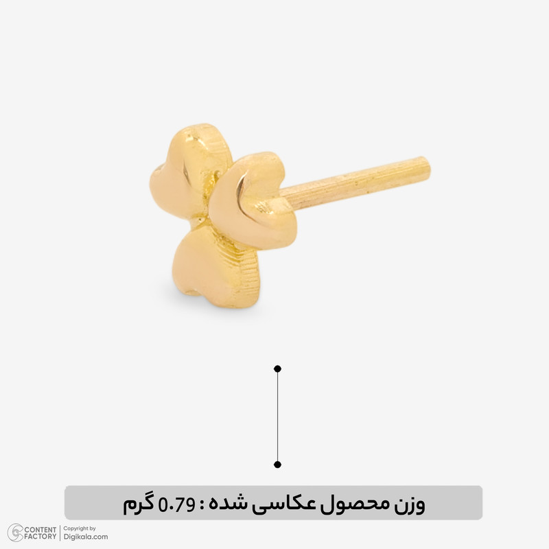 گوشواره میخی طلا 18 عیار زنانه مایا ماهک مدل ME1285 - 2