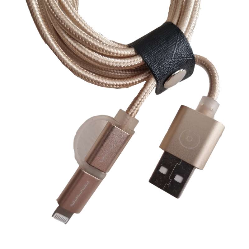 کابل تبدیل USB به MicroUSB / لایتنینگ مدل WUW-X13 طول 2 متر