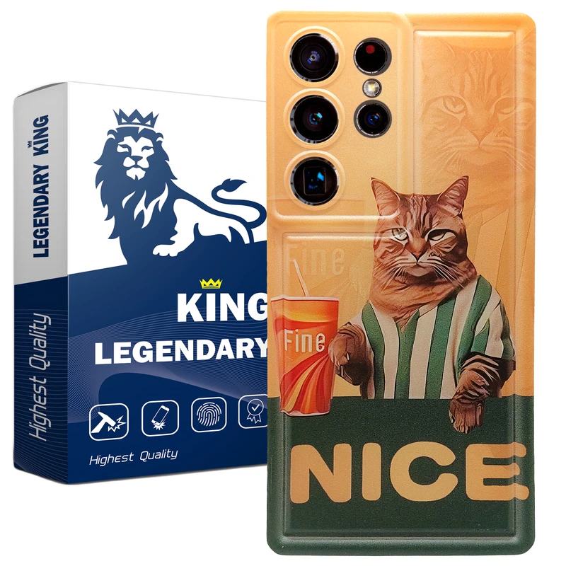 کاور لجندری کینگ مدل گربه زندانی مناسب برای گوشی موبایل سامسونگ Galaxy S24 Ultra