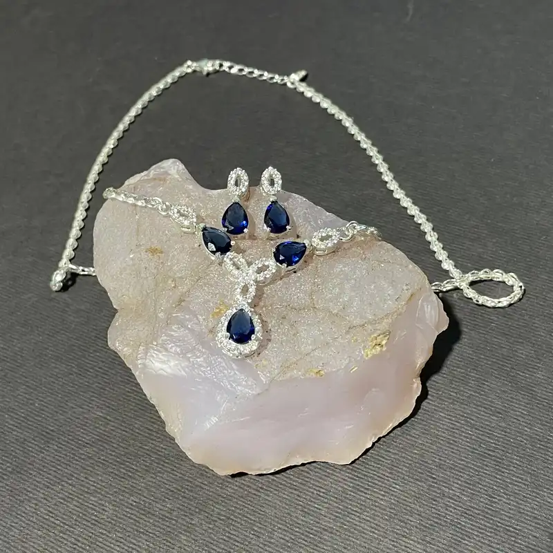 نیم ست نقره زنانه مدل 30721