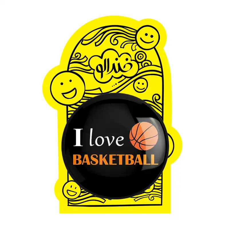 آینه جیبی خندالو طرح بسکتبال Basketball مدل تاشو کد 26455