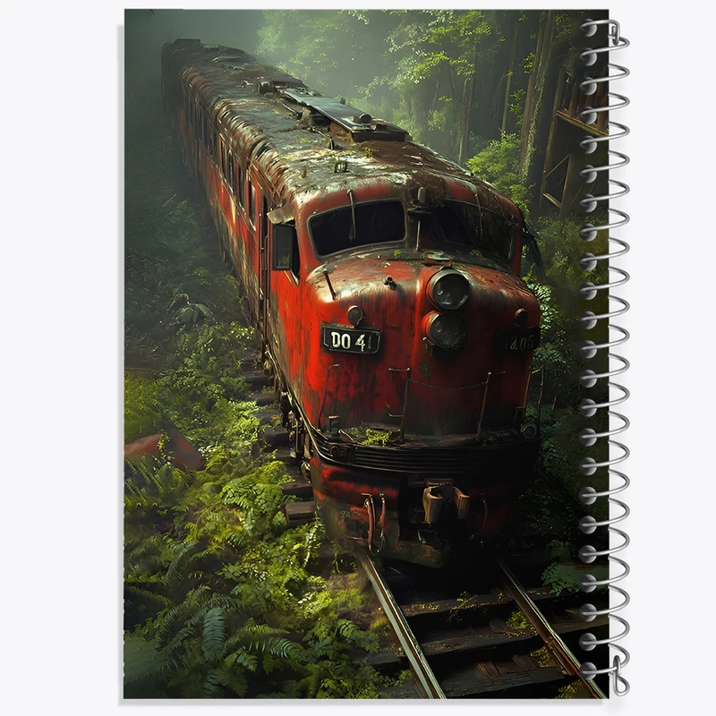 دفتر ژورنال نویسی 50 برگ خندالو مدل نقطه ای طرح قطار کد F6608