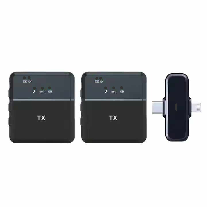 میکروفن یقه ای مدل sx32 double با درگاه اتصال type-c و Lightening