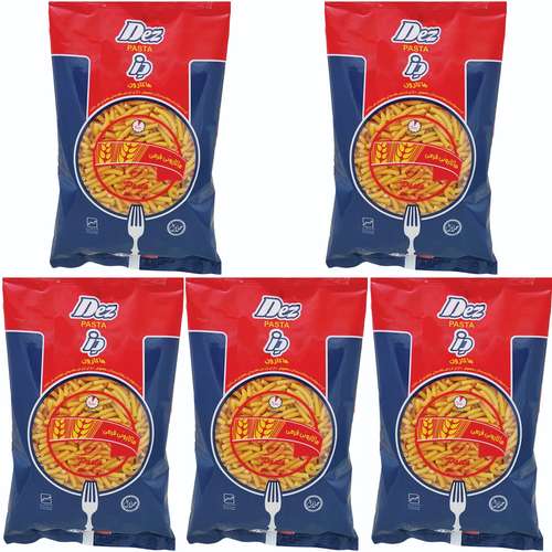 ماکارونی لوله ای دز ماکارون - 400 گرم بسته 5 عددی