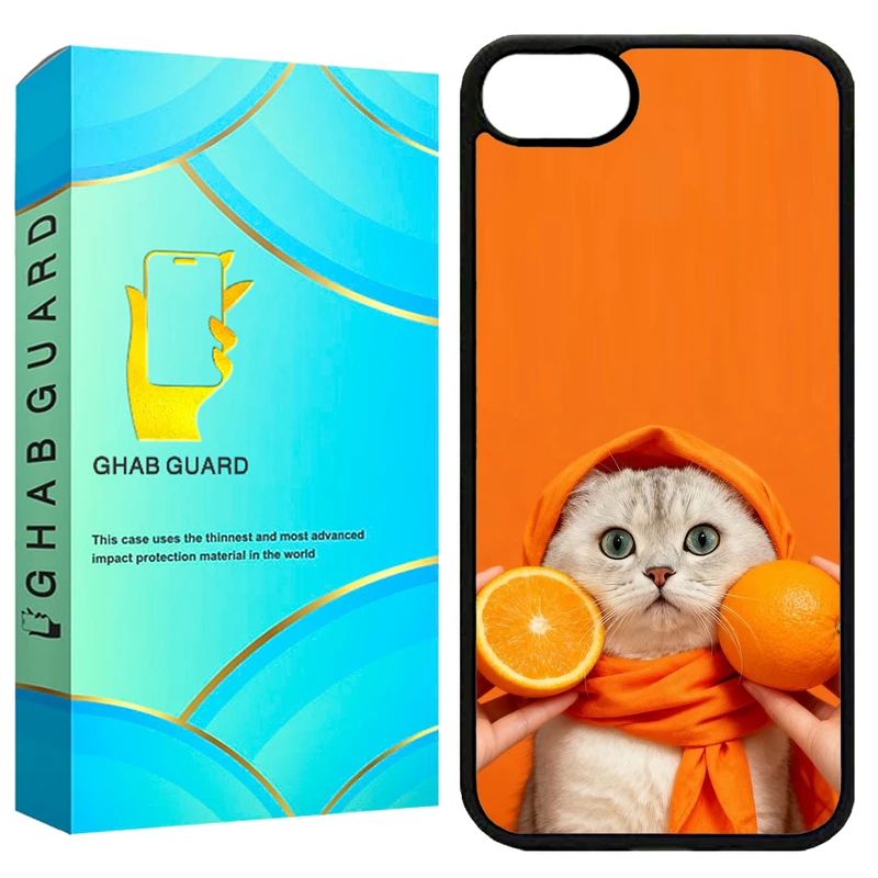 کاور قاب گارد طرح گربه نارنجی مدل G16E مناسب برای گوشی موبایل اپل iPhone 16e