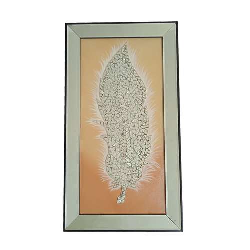 تابلو آینه کاری طرح برگ کد 003