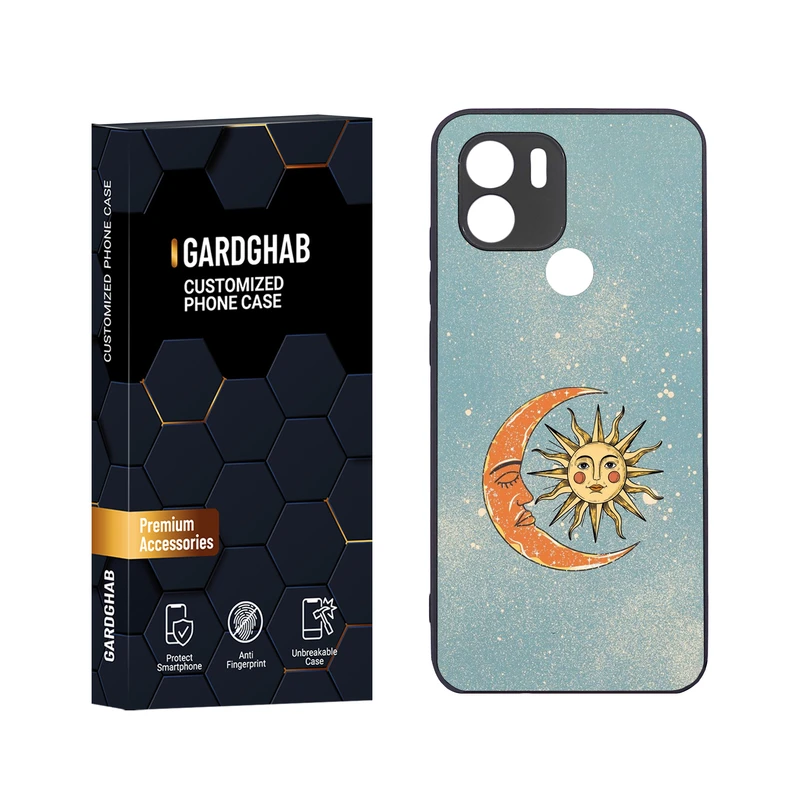 کاور گارد قاب مدل دور ژله ای هنری مناسب برای گوشی موبایل شیائومی Redmi A1 Plus / A2 Plus / Poco C50 / Poco C51
