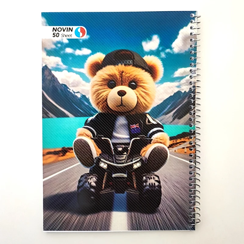 دفتر زبان، مشق 50 برگ مدل دو خط طرح خرس