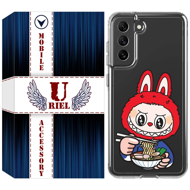 کاور یوریل مدل Clear کد 117 طرح لبوبو Labubu مناسب برای گوشی موبایل سامسونگ Galaxy S21 FE