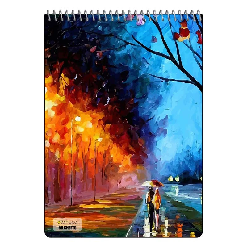 دفتر نقاشی 50 برگ سیمی کارنیکا طرح نقاشی های آبرنگی Watercolor Paintings کد 38619
