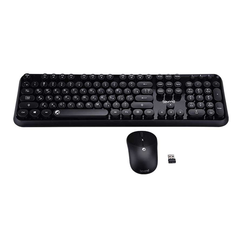 کیبورد و ماوس بی سیم بیاند مدل BMK-8101RF، سوییچ ممبران، Full-Size