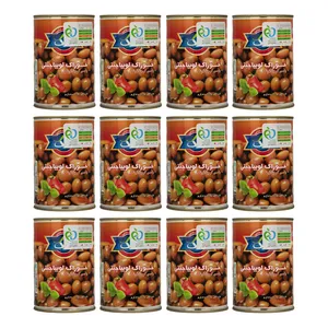 کنسرو خوراک لوبیا چیتی رازک - 420 گرم بسته 12 عددی