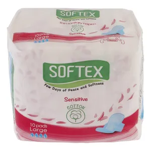 نوار بهداشتی بالدار نازک سافتکس مدل Sensitive بسته 10 عددی