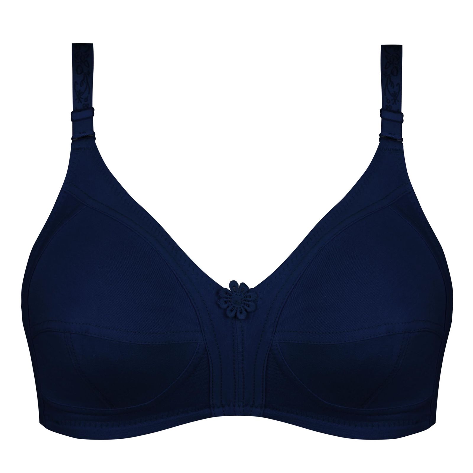 سوتین زنانه پانیذ مدل بدون فنر کد 66321 رنگ سرمه ای -  - 2