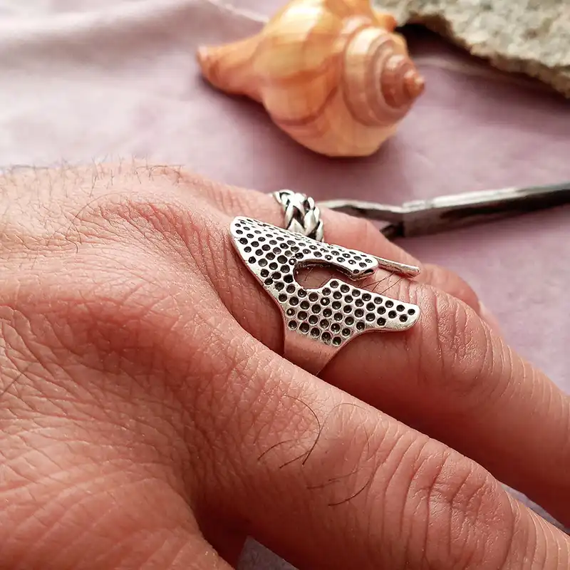 انگشتر مردانه مدل گلادیاتور کد GLA-SO8