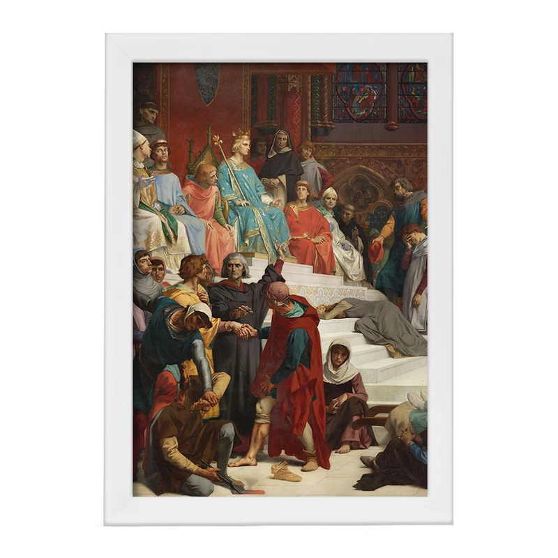 تابلو خندالو مدل نقاشی سنت لوئیس اجرای عدالت اثر الکساندر کابانل کد F12170