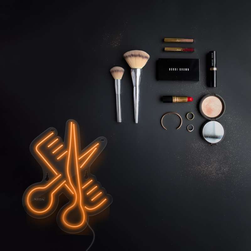 چراغ دیواری نئون دیزاین طرح Barber_ORG
