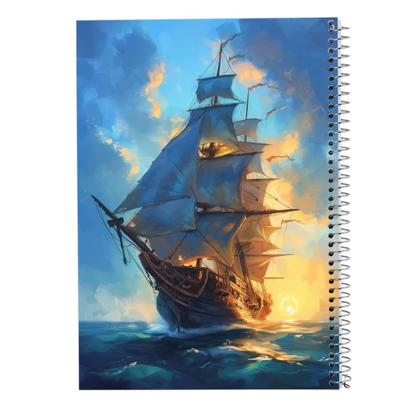 دفتر ژورنال نویسی 50 برگ مدوپد مدل نقطه ای طرح کشتی کد DF15153