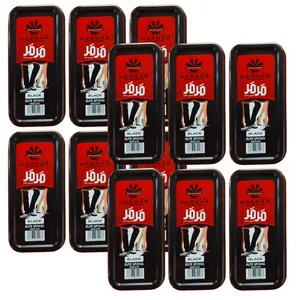 واکس ابری براق کننده کفش مرمر مدل Mega رنگ مشکی بسته 12 عددی