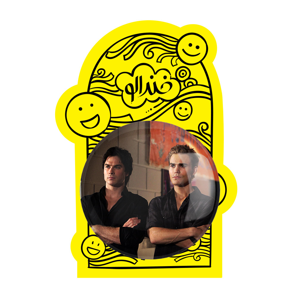 آینه جیبی خندالو طرح خاطرات یک خون آشام The Vampire Diaries مدل تاشو کد 20241
