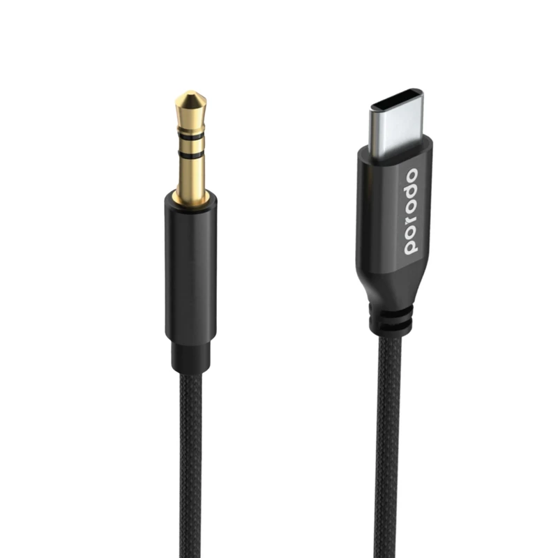 کابل تبدیل USB-C به جک 3.5 میلی‌متری پرودو مدل AXC12 طول 1.2 متر