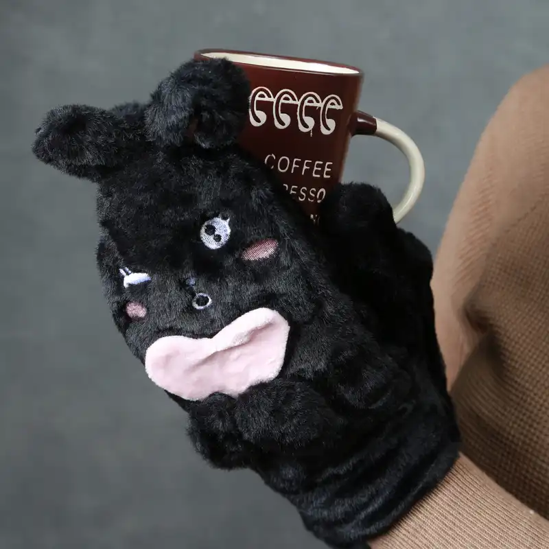 دستکش زنانه مدل پولیشی طرح خرگوشی کد 915001210