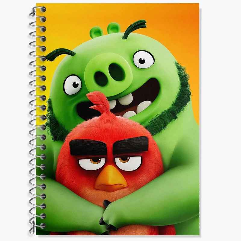 دفتر زبان 50 برگ خندالو مدل دو خط طرح پرندگان خشمگین Angry Birds کد 13867