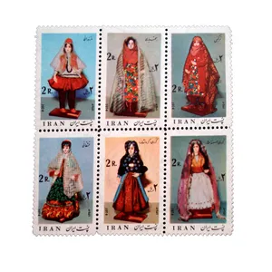 تمبر یادگاری مدل لباس سنتی کد IR2653 مجموعه 6 عددی