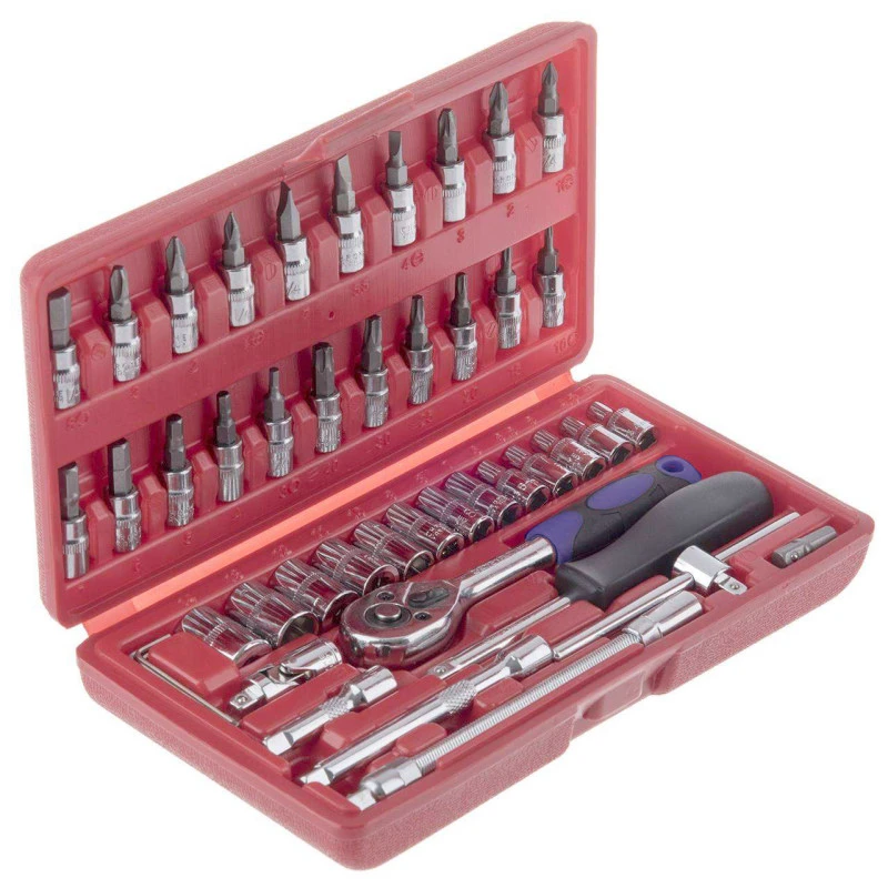 آچار و سری بکس مدل  XR-5146 مجموعه 46 عددی