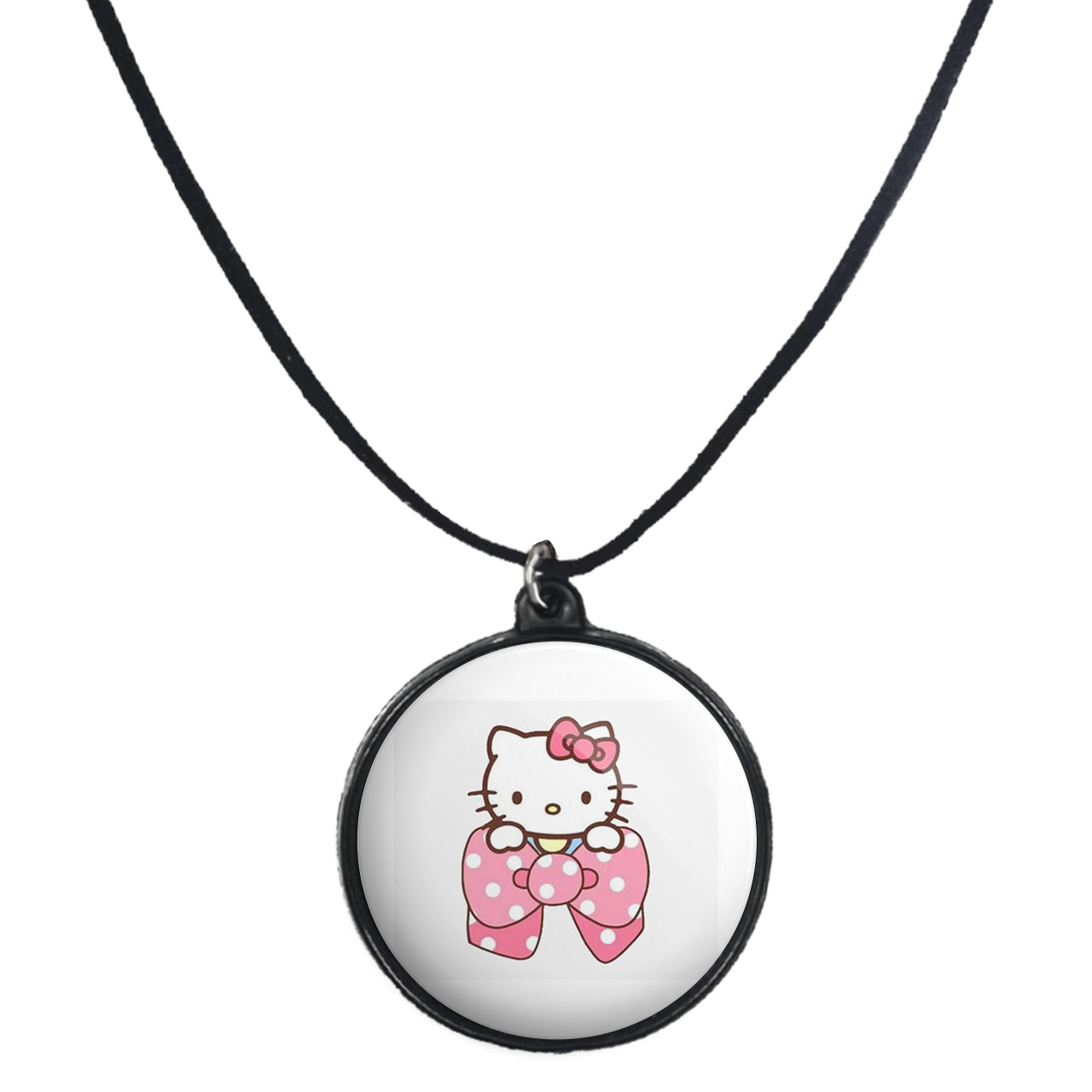 گردنبند پرمانه طرح کیتی کد pmb.22508 مدل دو طرفه