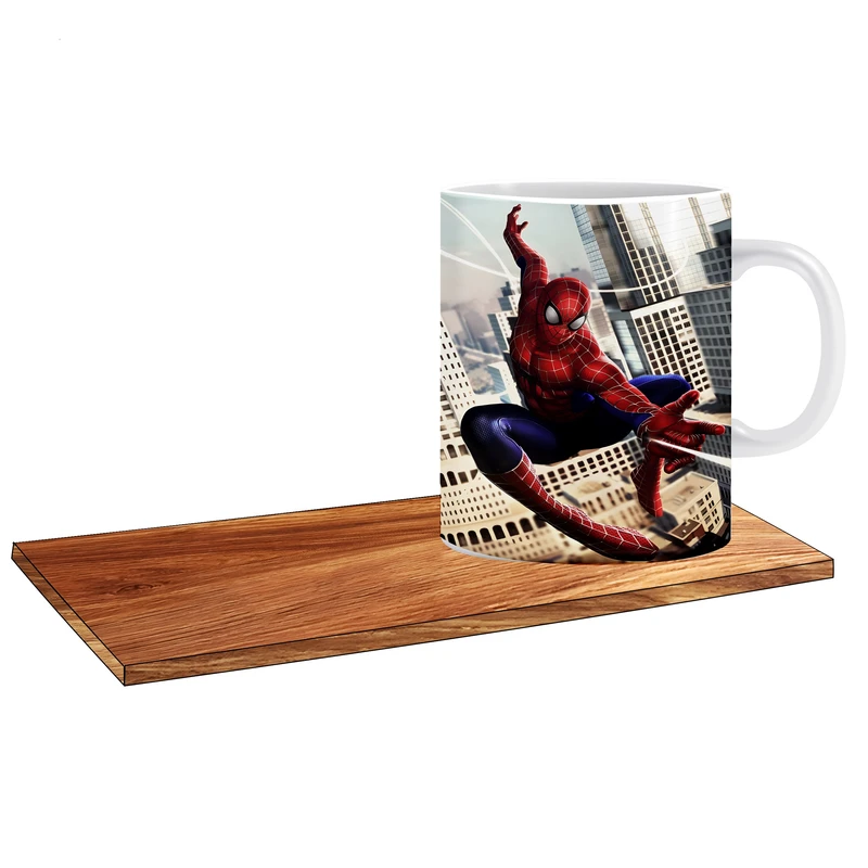 ماگ ال ایکس پی طرح مردعنکبوتی کد 306 به همراه زیر لیوانی