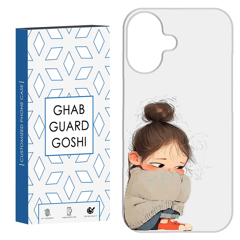 کاور قاب گارد گوشی طرح دختر ملوس کد Dimo-966 مناسب برای گوشی اپل Iphone 16     