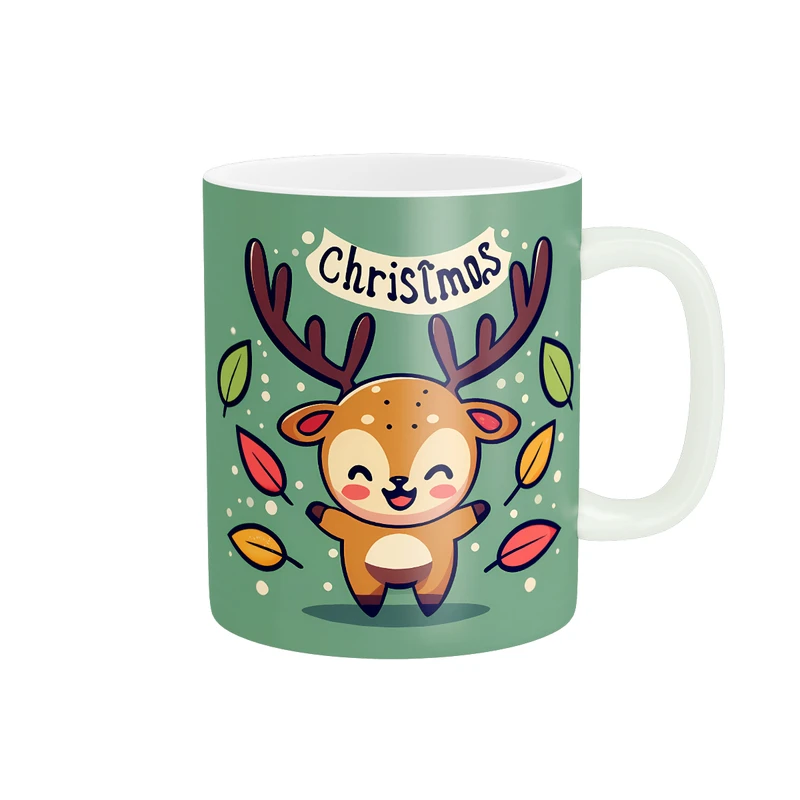 ماگ پادآفرین مدل کریسمس طرح عروسکی گوزن کد PM851