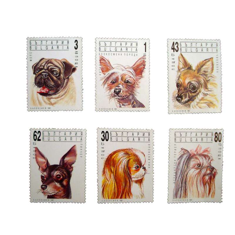 تمبر یادگاری مدل سگ كد c-915 مجموعه 6 عددي