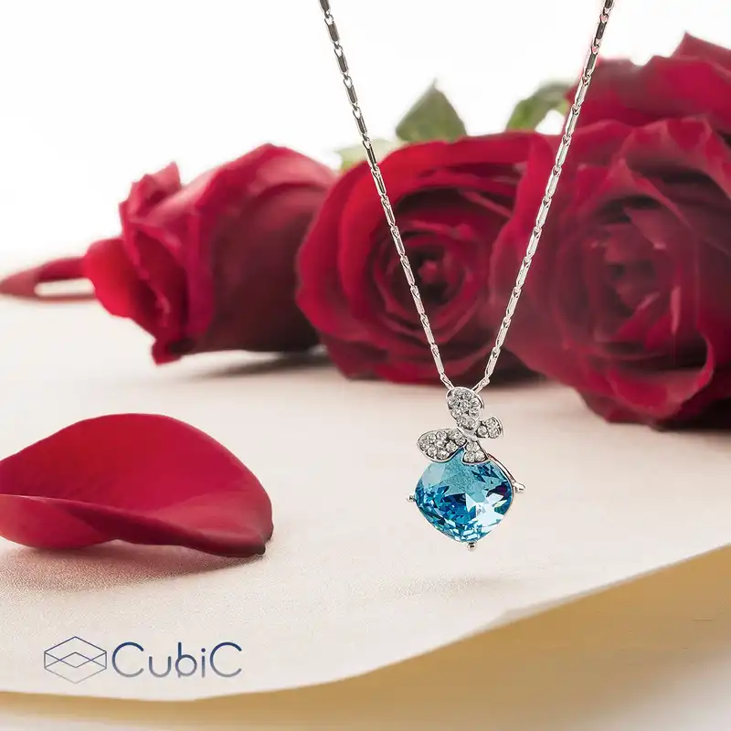 گردنبند زنانه کوبیک مدل QN-77103