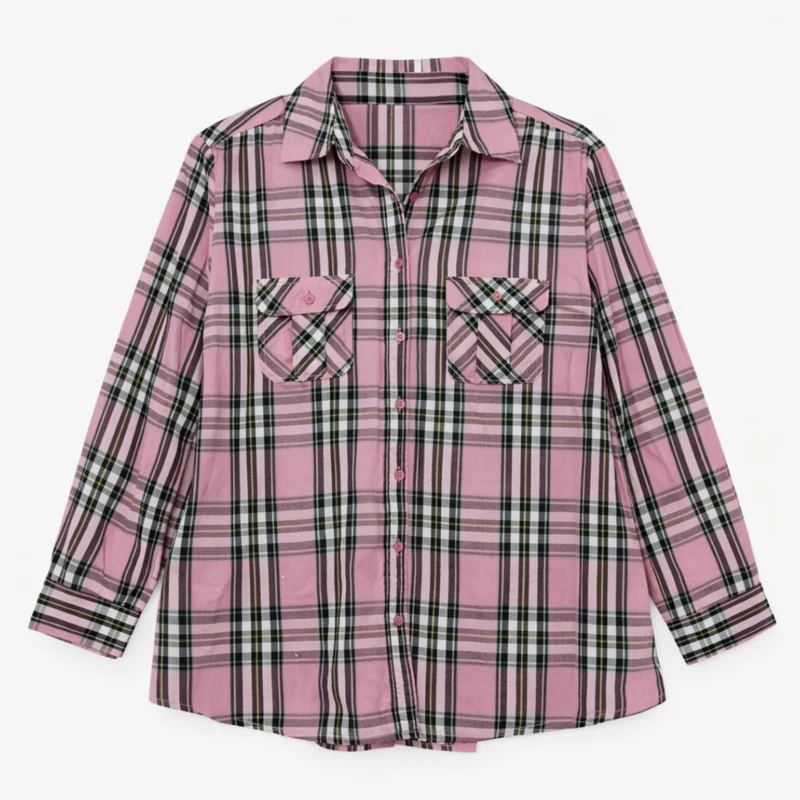 شومیز آستین بلند یقه برگردان زنانه مدل 2096