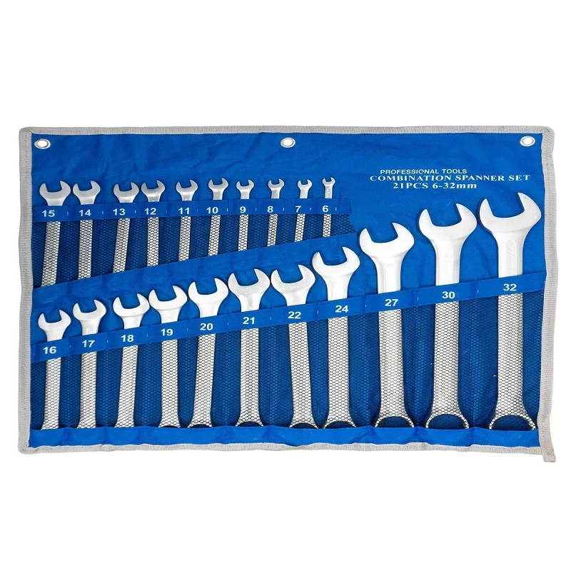 آچار یکسر تخت و یکسر رینگی یوفی مدل YO-21 مجموعه 21 عددی