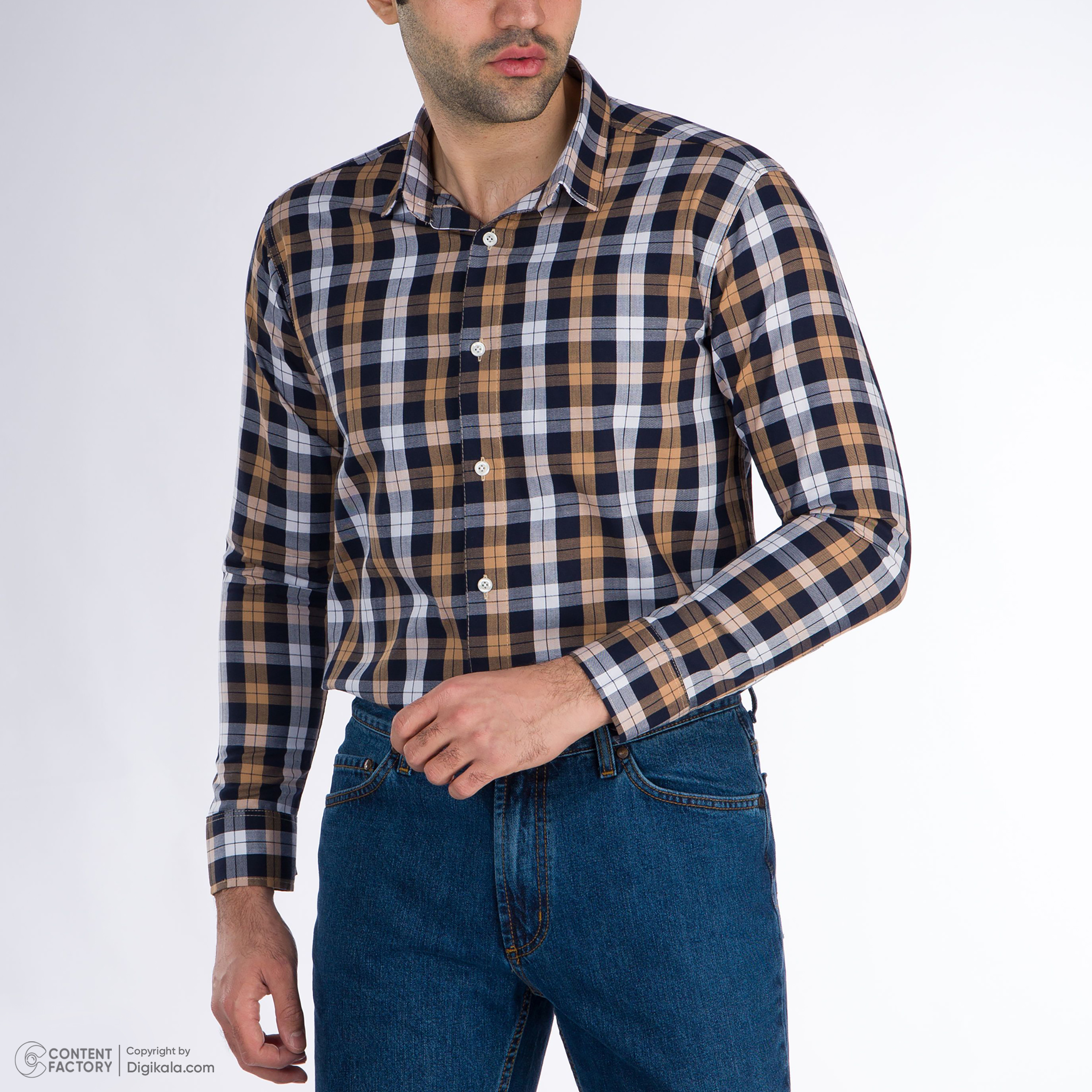 پیراهن آستین بلند مردانه باینت مدل 2261702-16 -  - 7