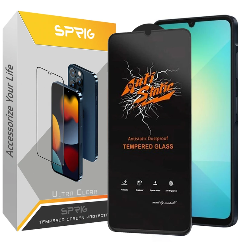 محافظ صفحه نمایش اسپریگ مدل Antistatic_Glass مناسب برای گوشی موبایل سامسونگ Galaxy A06