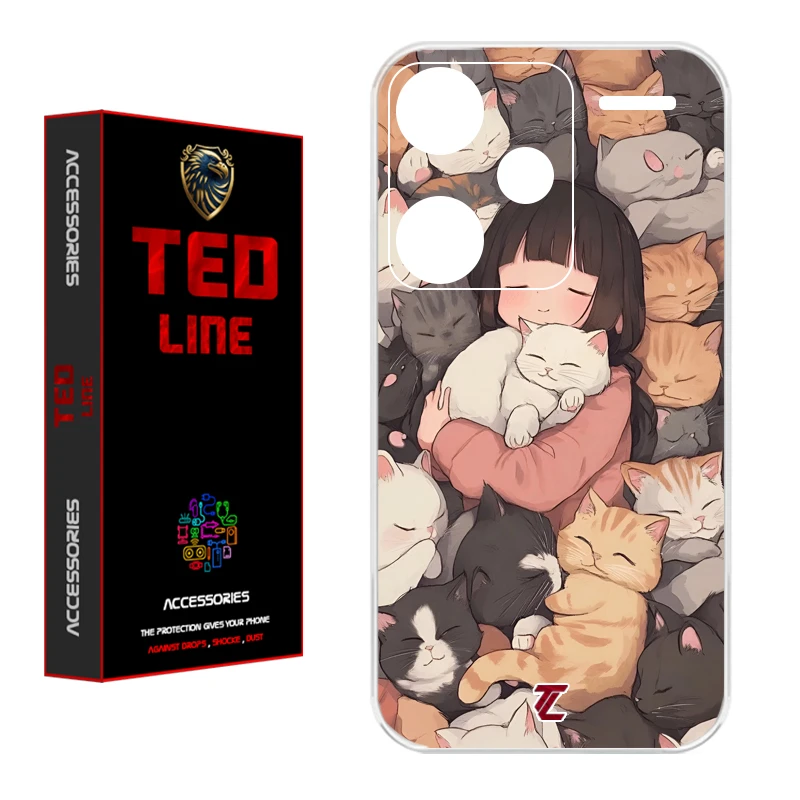 کاور تدلاین طرح گربه کد 1171 مناسب برای گوشی موبایل شیائومی Redmi Note 13 Pro Plus