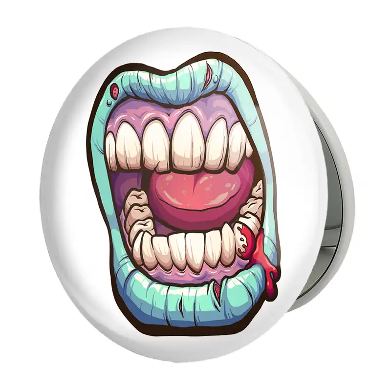 آینه جیبی خندالو طرح دهان مدل تاشو کد 1503