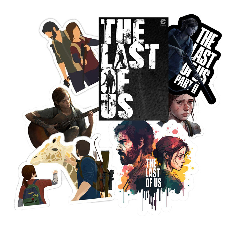استیکر لپتاب و گوشی طرح last of us کد 8111 مجموعه 7 عددی