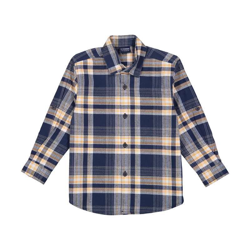 پیراهن پسرانه ال سی وایکیکی مدل W148673Z4-L5X-NAVYCHECK