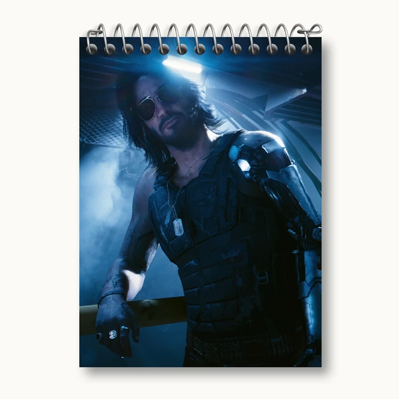 دفتر یادداشت 50 برگ خندالو مدل جانی سیلور هند سایبر پانک کد 30572