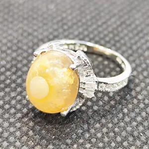 انگشتر نقره زنانه مدل سنگ باباقوری کد P9825