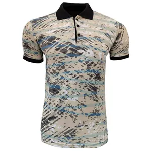 پولوشرت آستین کوتاه مردانه مدل هاوایی رز