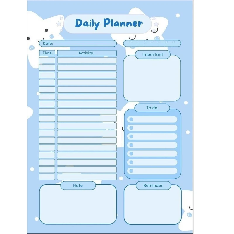 کاغذ یادداشت A5 مدل planner to do list کد 935 بسته 20 عددی