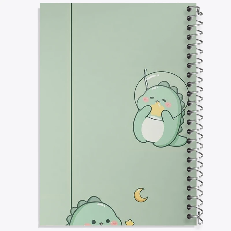 دفتر شطرنجی 50 برگ خندالو طرح دایناسور کیوت کد N1896