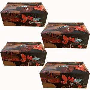 دستمال کاغذی 150برگ 2 لایه تیرکا مدل باستانی بسته 4 عددی